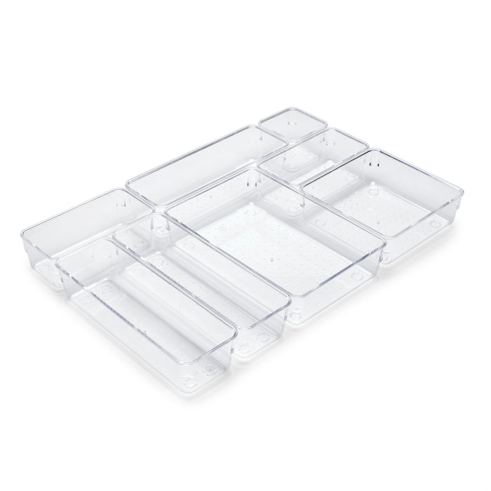 Emuca NEU | Organizer-Würfel-8er Cube Kit für Schublade, Kunststoff, Transparent
