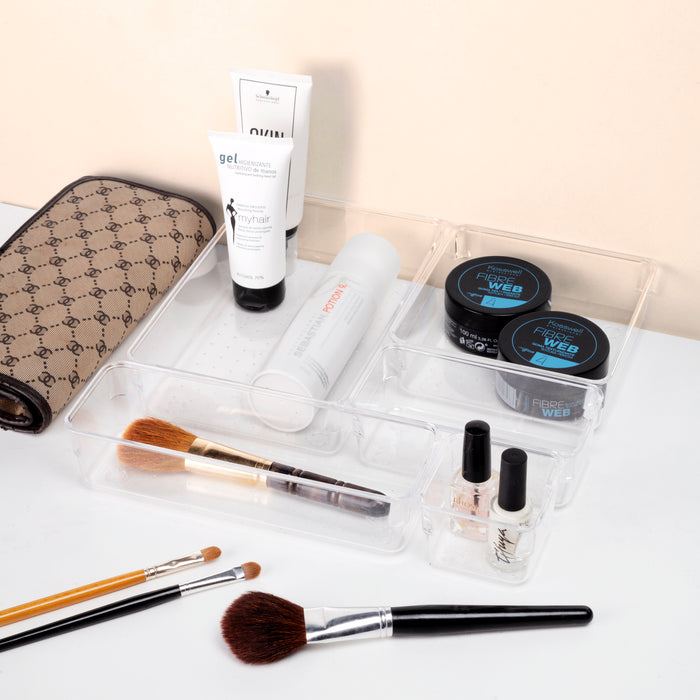 Emuca NEU | Organizer-Würfel-8er Cube Kit für Schublade, Kunststoff, Transparent