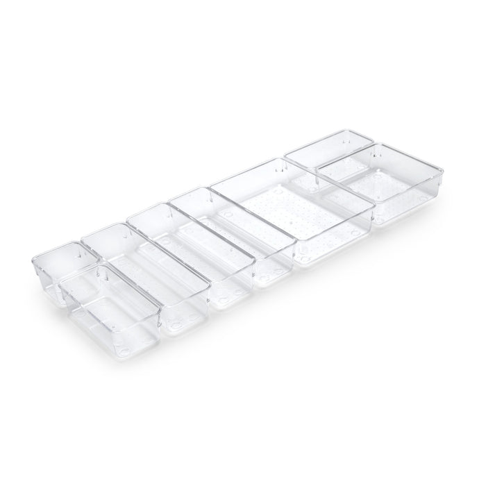 Organizer-Würfel-8er Cube Kit für Schublade, Kunststoff, Transparent