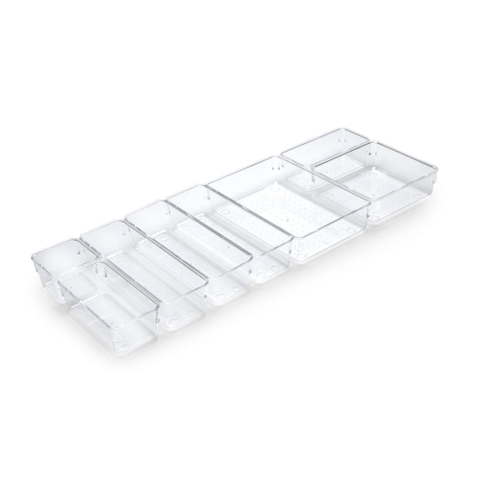 Emuca NEU | Organizer-Würfel-8er Cube Kit für Schublade, Kunststoff, Transparent