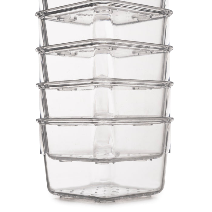 Emuca NEU | Organizer-Würfel-8er Cube Kit für Schublade, Kunststoff, Transparent