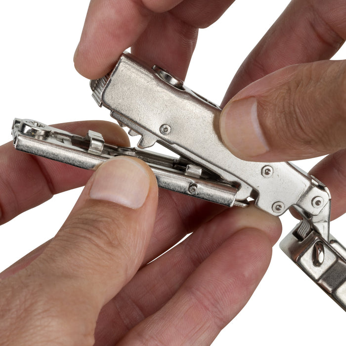 kit von 20 Topfscharniere X91 Innenanschlag sanftes Schließen Montageplatte zum Schrauben, H 1, Stahl, vernickelt