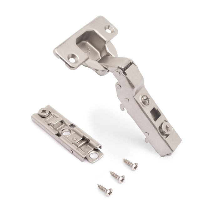 kit von 20 Topfscharniere X91 telanschlag sanftes Schließen Montageplatte zum Schrauben, H 1, Stahl, vernickelt