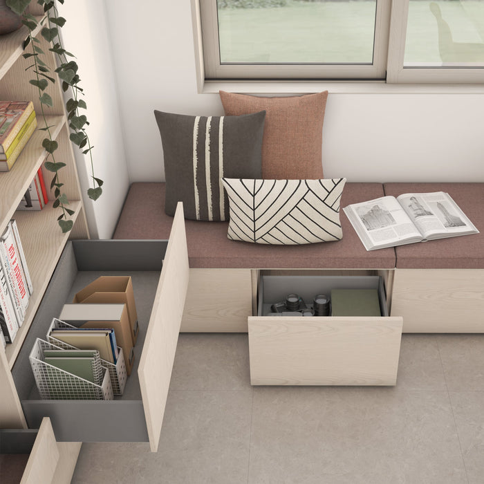 Aussenschublade Vertex mit 3D-Regelung, Höhe 131mm, 40Kg, Tiefe 500mm, Stahl, Grau metallic