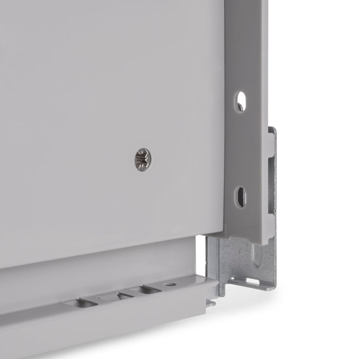 Emuca NEU | Aussenschublade Vertex mit 3D-Regelung, Höhe 93mm, 40Kg, Tiefe 550mm, Stahl, Grau metallic