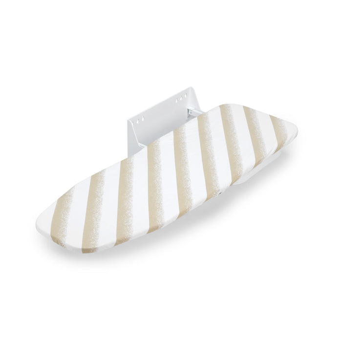 Emuca NEU | Wandklappbares Bügelbrett Iron Wall, um 180º drehbar, aus Stahl und Holz, Weiss