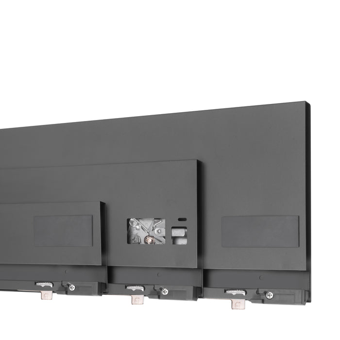 Emuca NEU | Außenschublade Protone 30Kg, Führungen mit vollständigem Auszug und sanftem Verschluss, Höhe 93mm, Tiefe 350mm, Stahl, Anthrazitgrau