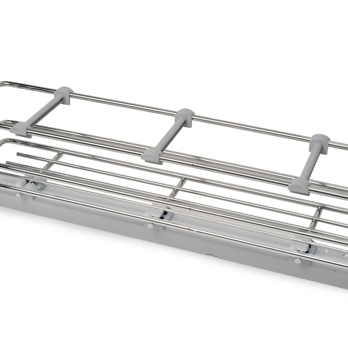 SupraMax ausziehbares Flaschenregal SupraMax mit sanfter Schließung, linke Seite, 3 Tablets, Modul 150mm, Stahl, Verchromt