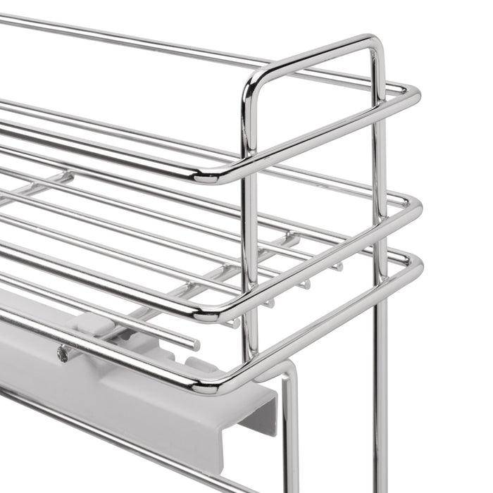 SupraMax ausziehbares Flaschenregal SupraMax mit sanfter Schließung, linke Seite, 3 Tablets, Modul 200mm, Stahl, Verchromt