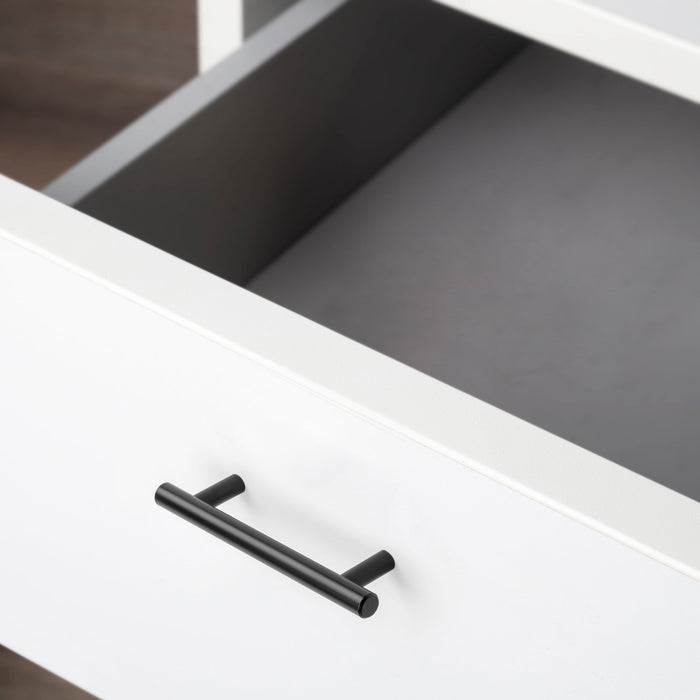 Lot von 10 Möbelgriffe Orlando, L136mm, 96mm Achsenabstand, Stahl, Schwarz lackiert