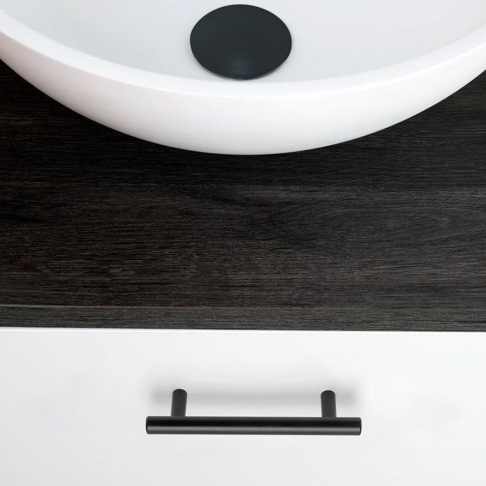 Lot von 10 Möbelgriffe Orlando, L136mm, 96mm Achsenabstand, Stahl, Schwarz lackiert