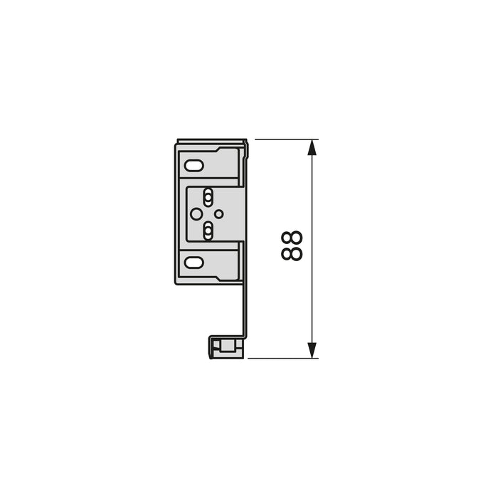 Emuca NEU | Aussenschublade Simplex 25kg Höhe 88mm, Tiefe 490mm, Stahl, Anthrazitgrau