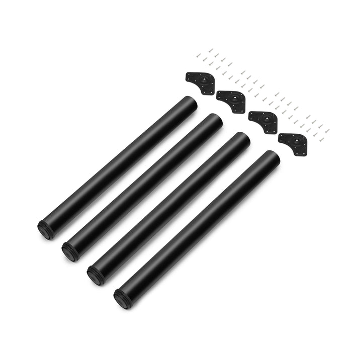 Emuca NEU | Lot von 4 Tischbeine, Durchmesser 60mm, H 830mm, Stahl, Schwarz