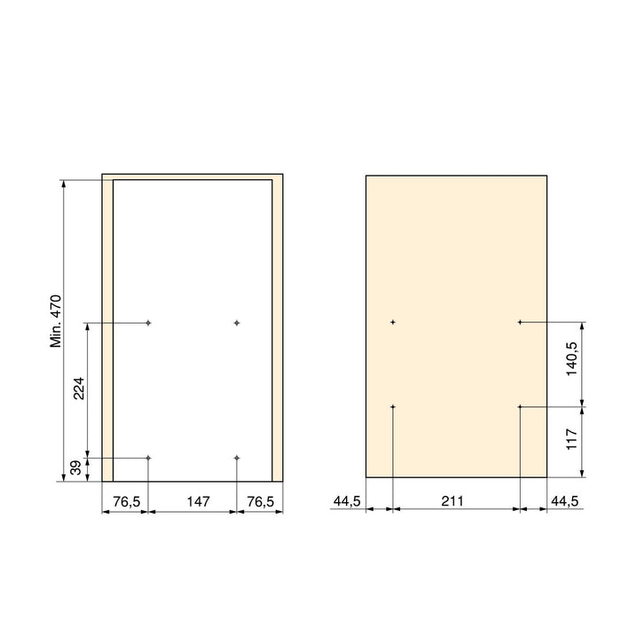 Auszugswagen mit Körben und untereingeschraubtem Supra-Brottier mit sanfter Schließung, Modul 300, Stahl, Verchromt
