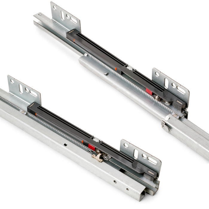 Emuca NEU | Auszugswagen Supra mit Unterfederung und sanfter Schließung, Modul 300mm, Stahl, Verchromt