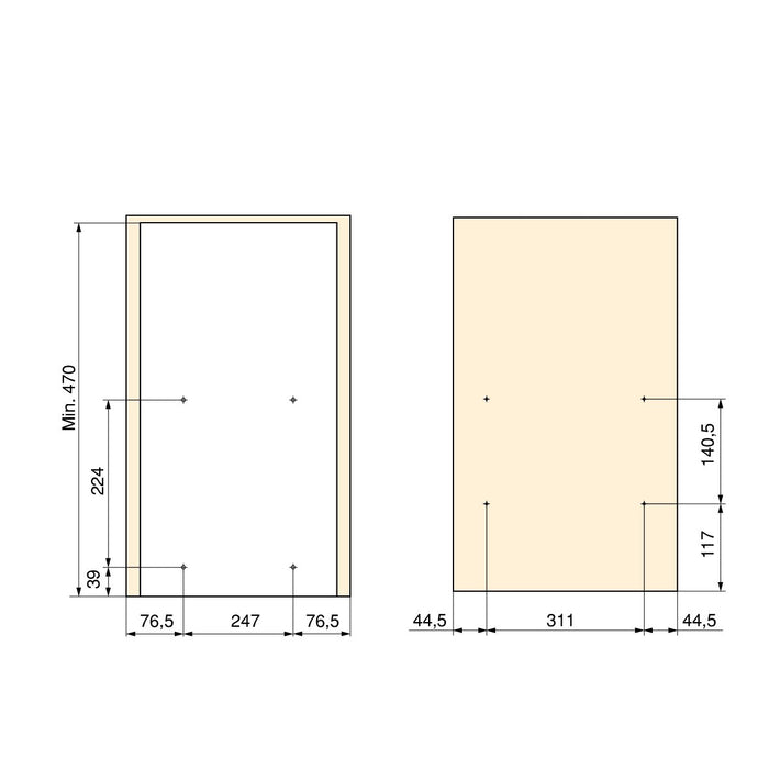 Auszugswagen Titane mit Unterfederung und sanfter Schließung, Modul 400mm, Stahl, Anthrazitgrau