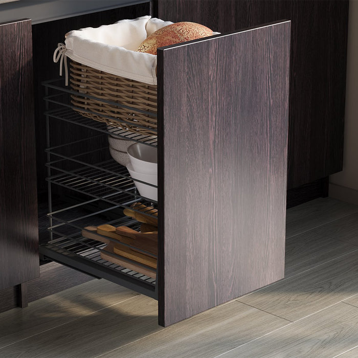 Auszugswagen Titane mit Unterfederung und sanfter Schließung, Modul 400mm, Stahl, Anthrazitgrau