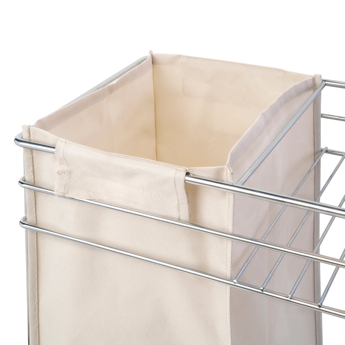 Emuca NEU | Auszugswagen mit Körben und untereingeschraubtem Supra-Brottier mit sanfter Schließung, Modul 300, Stahl, Verchromt