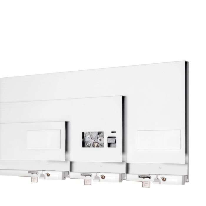 Außenschublade Protone 30Kg, Führungen mit vollständigem Auszug und sanftem Verschluss, Höhe 93mm, Tiefe 500mm, Stahl, Weiß lackiert