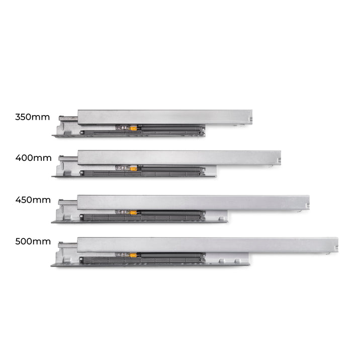 Emuca NEU | Außenschublade Protone 30Kg, Führungen mit vollständigem Auszug und sanftem Verschluss, Höhe 178mm, Tiefe 450mm, Stahl, Anthrazitgrau