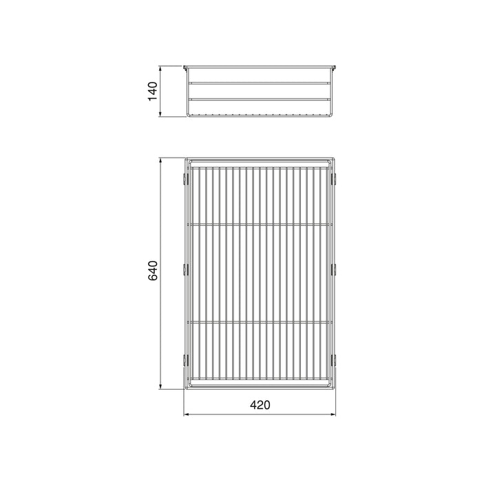 Emuca NEU | Schublade für Schränke und Kommoden Quartz, 640mm (M80), Stahl, Titanium