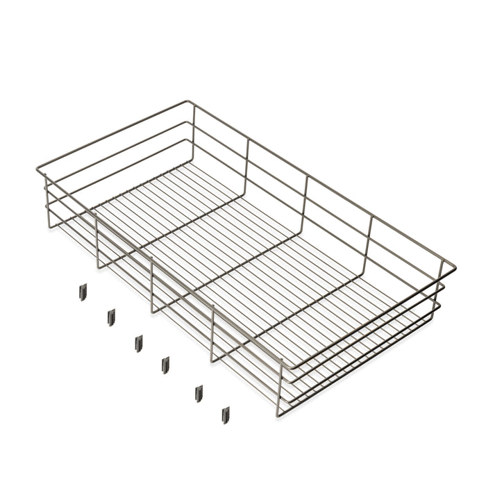 Emuca NEU | Schublade für Schränke und Kommoden Quartz, 740mm (M90), Stahl, Titanium