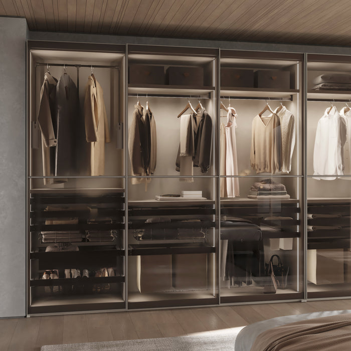 Emuca NEU | Schublade für Schränke und Kommoden Quartz, 740mm (M90), Stahl, Titanium