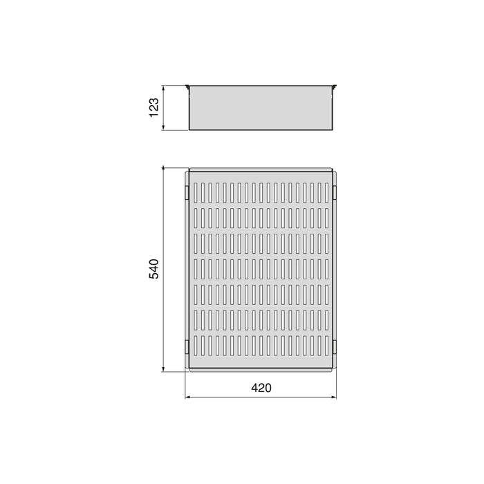 Emuca NEU | Ausziehkorb für Schränke und Kommoden Quartz, 540 (M70), Stahl, Titanium