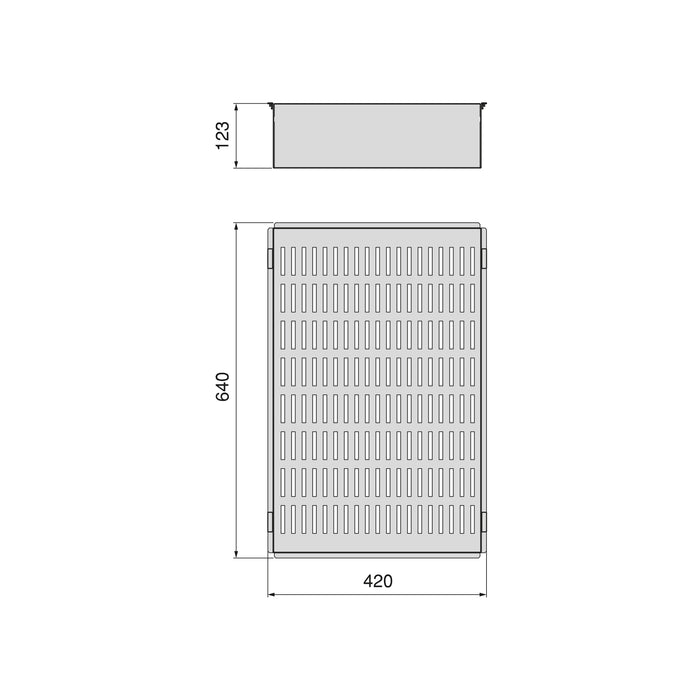 Emuca NEU | Ausziehkorb für Schränke und Kommoden Quartz, 640 (M80), Stahl, Titanium