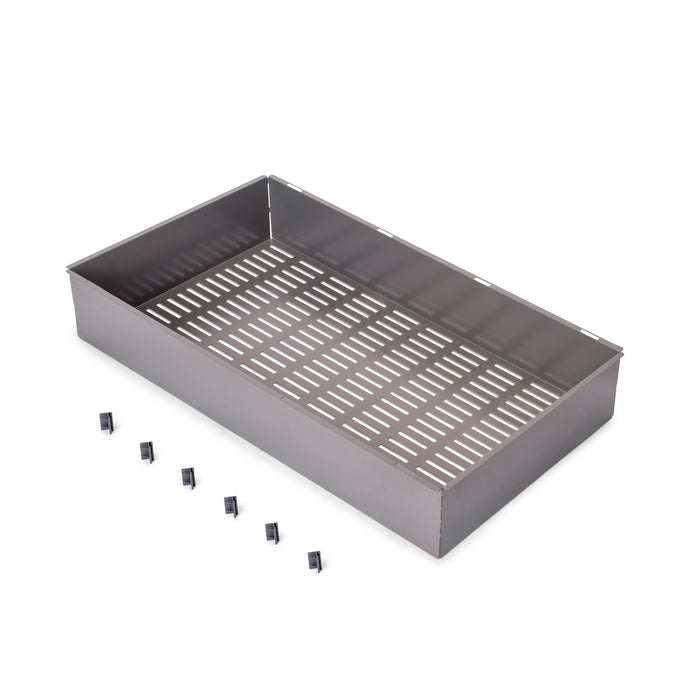 Emuca NEU | Ausziehkorb für Schränke und Kommoden Quartz, 740 (M90), Stahl, Titanium