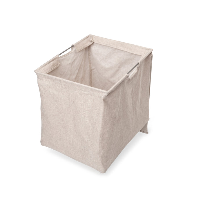 Emuca NEU | Wäschekorb für Schränke und Kommoden Quartz, 418x320x400mm, Stahl und Stoff, Titanium