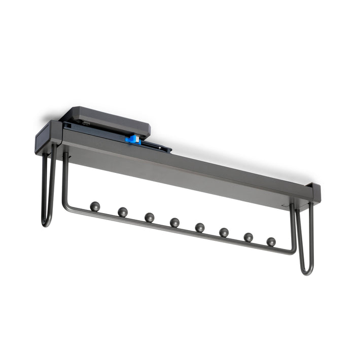 Ausziehbarer Kleiderstange Quartz für Schränke, Kunststoff und Aluminium, Titanium