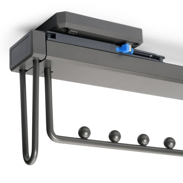 Ausziehbarer Kleiderstange Quartz für Schränke, Kunststoff und Aluminium, Titanium