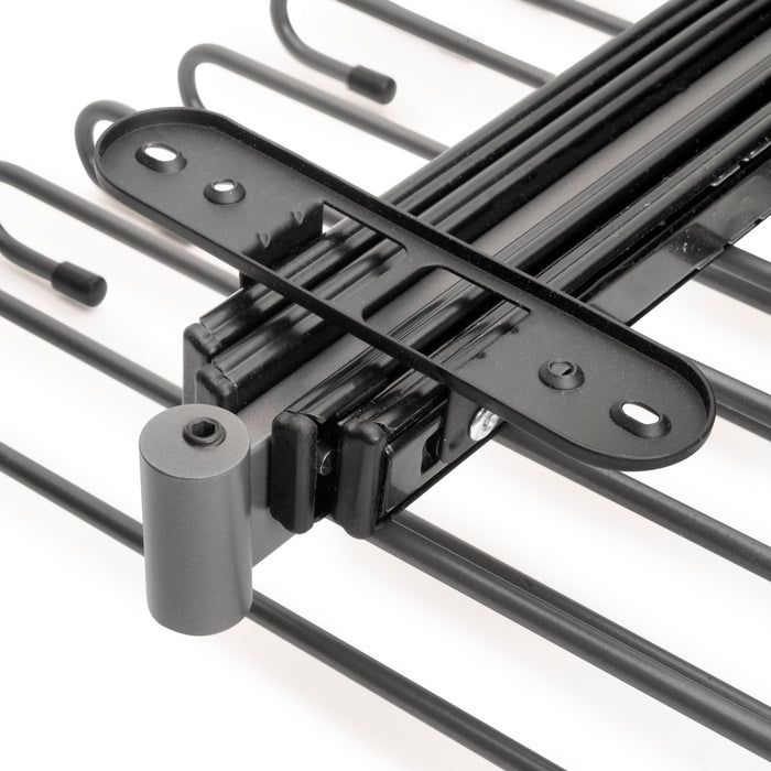 Emuca NEU | Ausziehbarer Hosenbügel, 11 Stangen, Vollauszüge, Stahl, Titanium