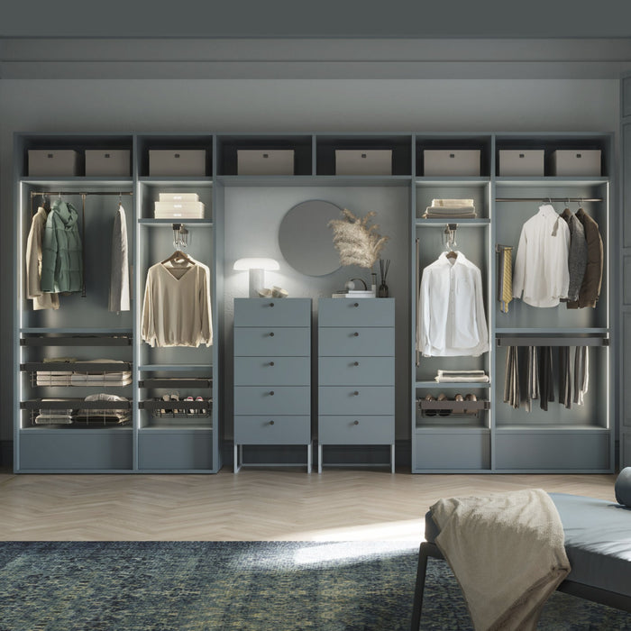 Schuhschublade für Schränke und Kommoden Quartz, 740 (M90), Stahl, Titanium