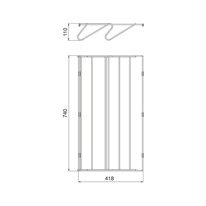 Emuca NEU | Schuhschublade für Schränke und Kommoden Quartz, 740 (M90), Stahl, Titanium