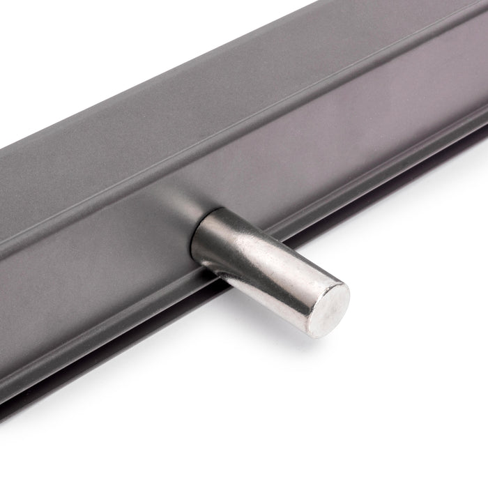 Emuca NEU | Set aus Ausziehbares Schuhregal für Schränke Quartz, verstellbar, Modul 800mm, Stahl, Aluminium und Kunststoff, Titanium