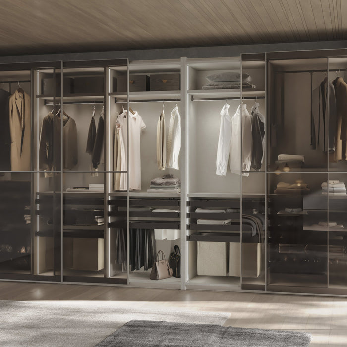 Rahmen mit Softclose-Vollauszug für Quartz-Gehäusebeschläge, 887-913mm, Titanium, Aluminium und Kunststoff