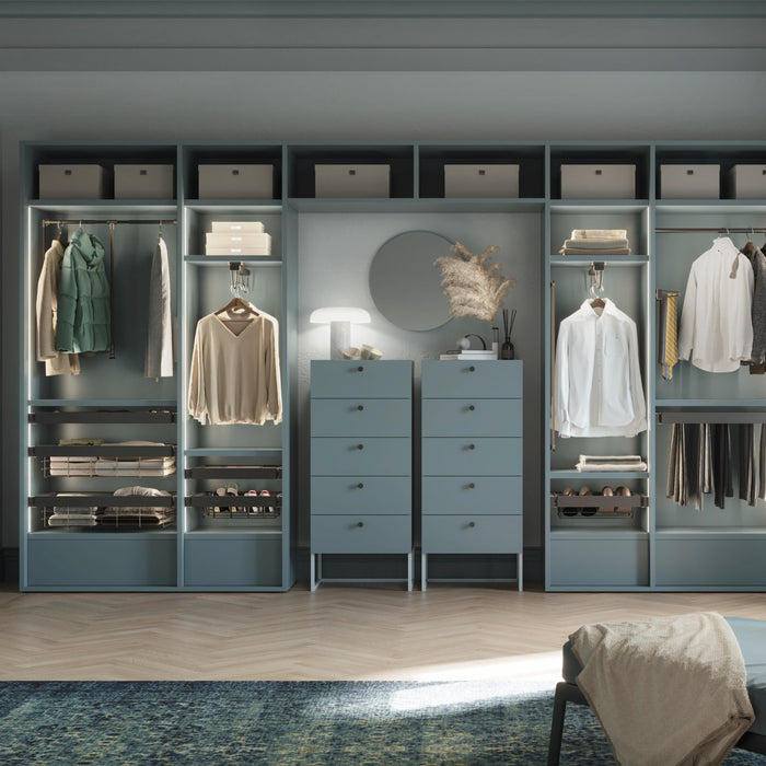 Emuca NEU | Rahmen mit Softclose-Vollauszug für Quartz-Gehäusebeschläge, 1012-1038mm, Titanium, Aluminium und Kunststoff