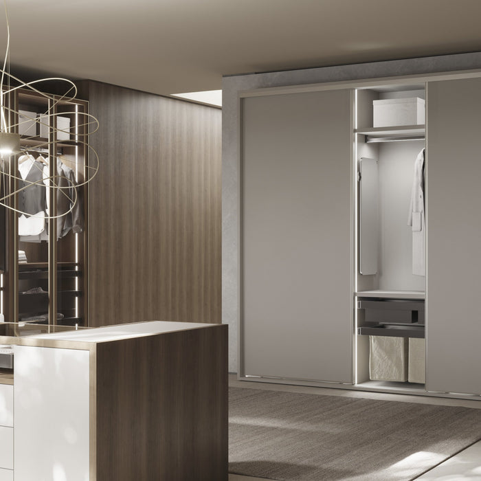 Rahmen mit Softclose-Vollauszug für Quartz-Gehäusebeschläge, 962-988mm, Titanium, Aluminium und Kunststoff