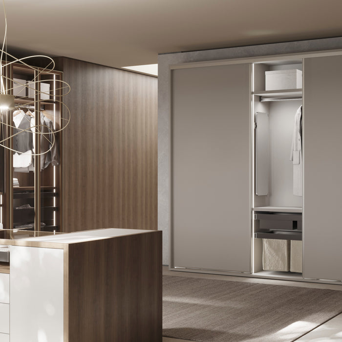 Emuca NEU | Rahmen mit Softclose-Vollauszug für Quartz-Gehäusebeschläge, 912-938mm, Titanium, Aluminium und Kunststoff