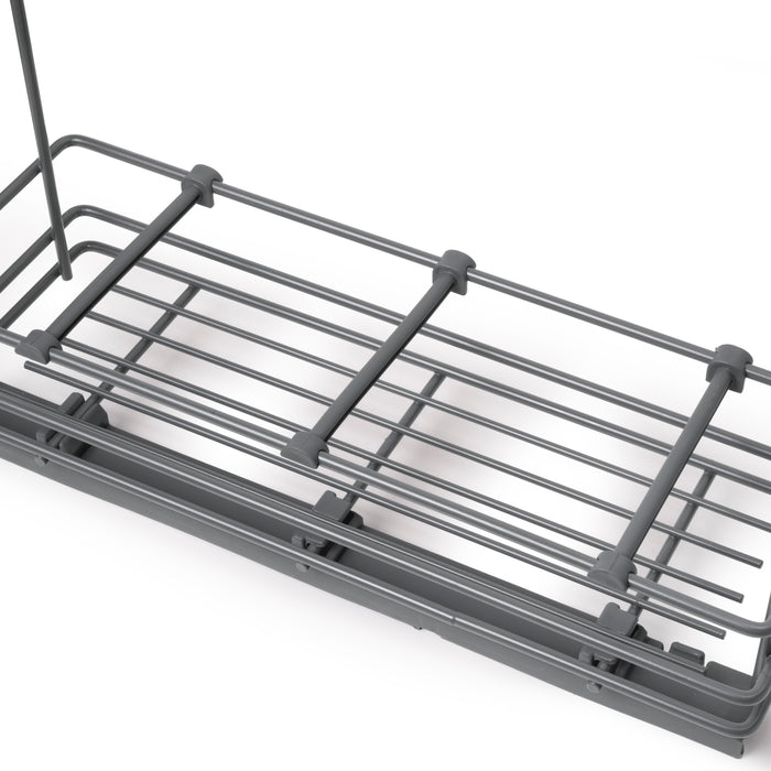 Emuca NEU | TitaneMax ausziehbares Flaschenregal SupraMax mit sanfter Schließung, linke Seite, 3 Tablets, Modul 200mm, Stahl, Anthrazitgrau