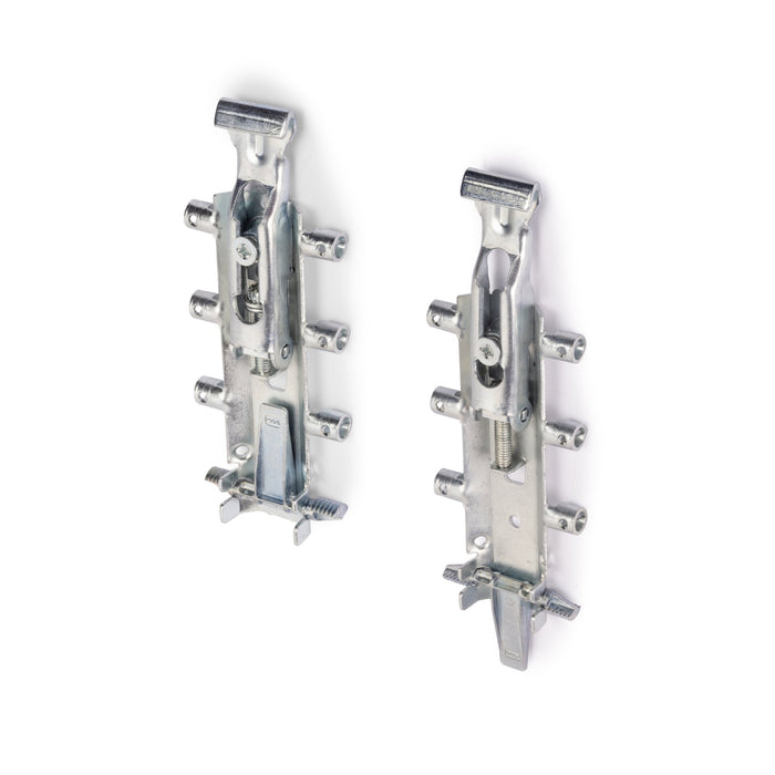 Set aus Levelup 3 Verdeckte Haken für Oberschränke mit Platte, Stahl, Verzinkt