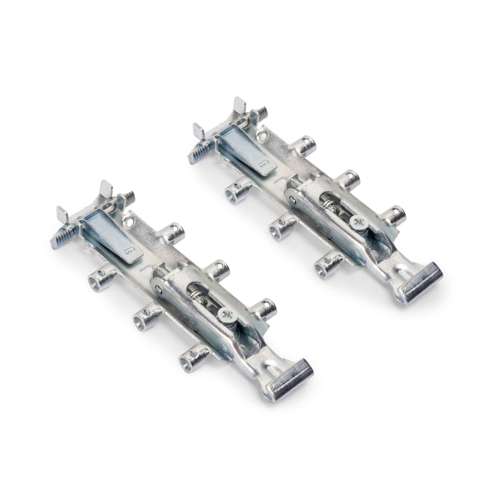 Emuca NEU | Set aus Levelup 3 Verdeckte Haken für Oberschränke mit Platte, Stahl, Verzinkt