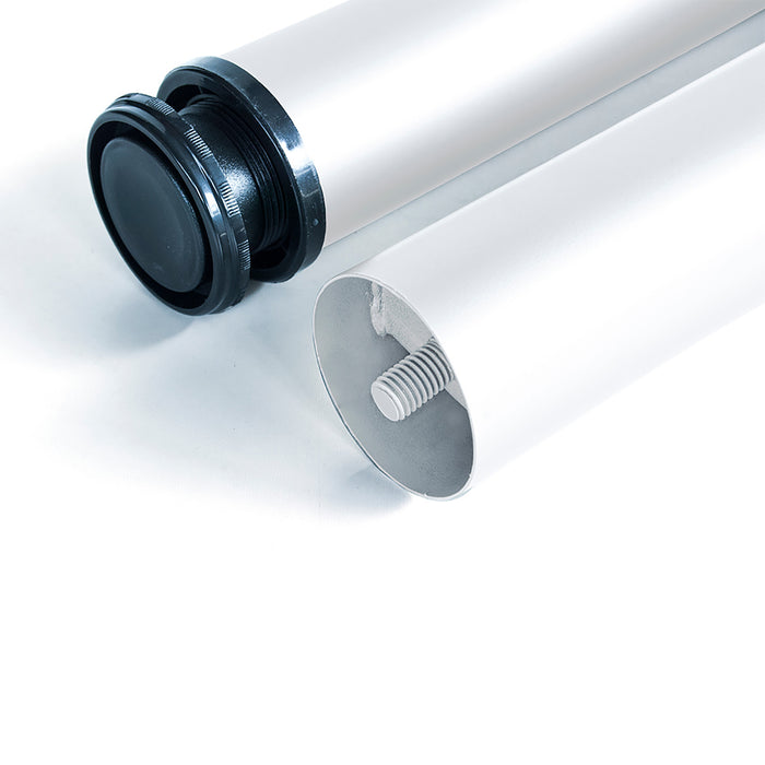 Emuca NEU | Lot von 4 Tischbeine, Durchmesser 60mm, H 830mm, Stahl, Weiß lackiert