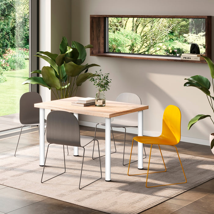 Emuca NEU | Lot von 4 Tischbeine, Durchmesser 60mm, H 830mm, Stahl, Weiß lackiert