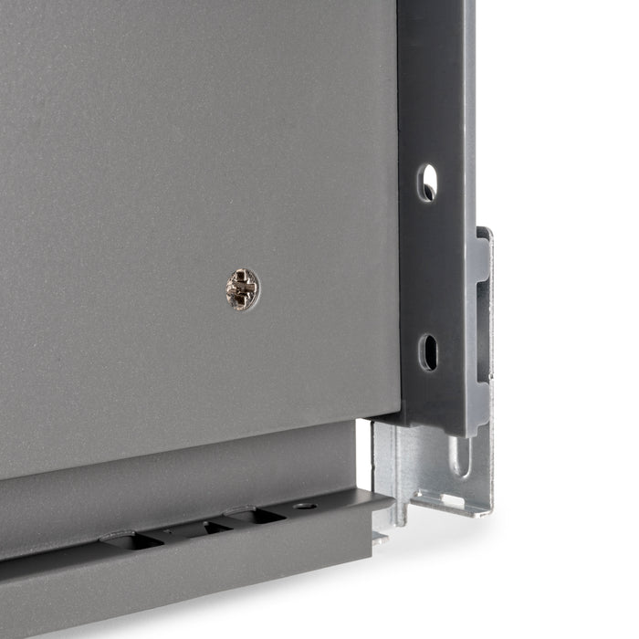 Emuca NEU | Aussenschublade Vertex mit 3D-Regelung, Höhe 178mm, 40Kg, Brettstärke von 18mm, Tiefe 350mm, Stahl, Anthrazitgrau