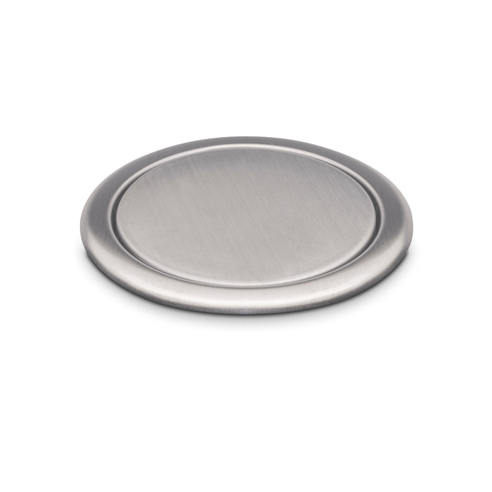 Emuca NEU | Abnehmbarer Multistecker Vertikal Push 60, Durchmesser 60mm, 3 x Schukostecker, 1 x USB Typ A, 1 x USB Typ C, Stahl und Kunststoff, Edelstahl