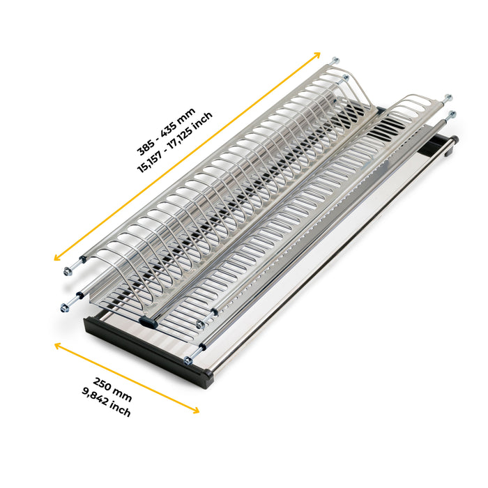Emuca NEU | Abtropfgestell aus rostfreiem Stahl Drynox, Modul 450mm, Edelstahl