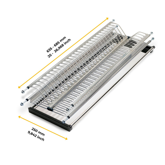 Abtropfgestell aus rostfreiem Stahl Drynox, Modul 700mm, Edelstahl